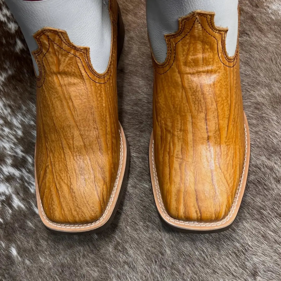 Bota Texana Americana Mostarda Arranhada