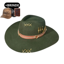 Chapéu 3 Cravos Verde + Boné e Carteira GRÁTIS
