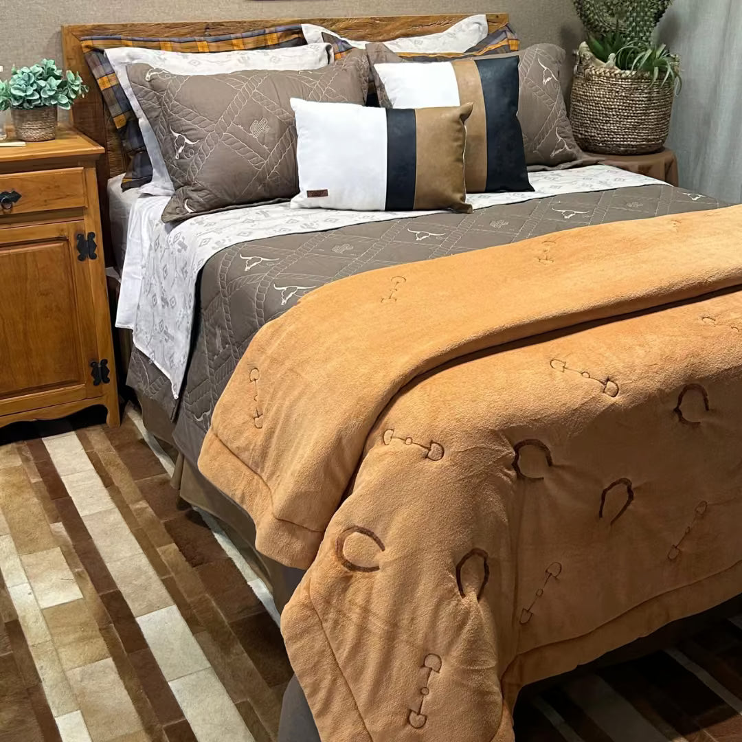 Cama Completa Texas Caramelo - 12 Peças