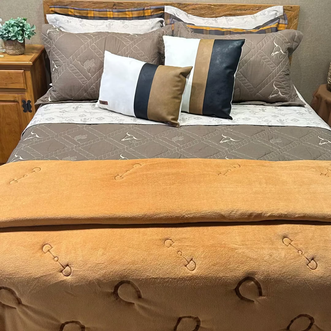 Cama Completa Texas Caramelo - 12 Peças